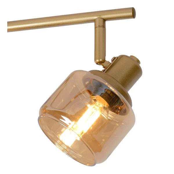 Lucide BJORN - Ceiling spotlight - 4xE14 - Matt Gold / Brass - detail 1